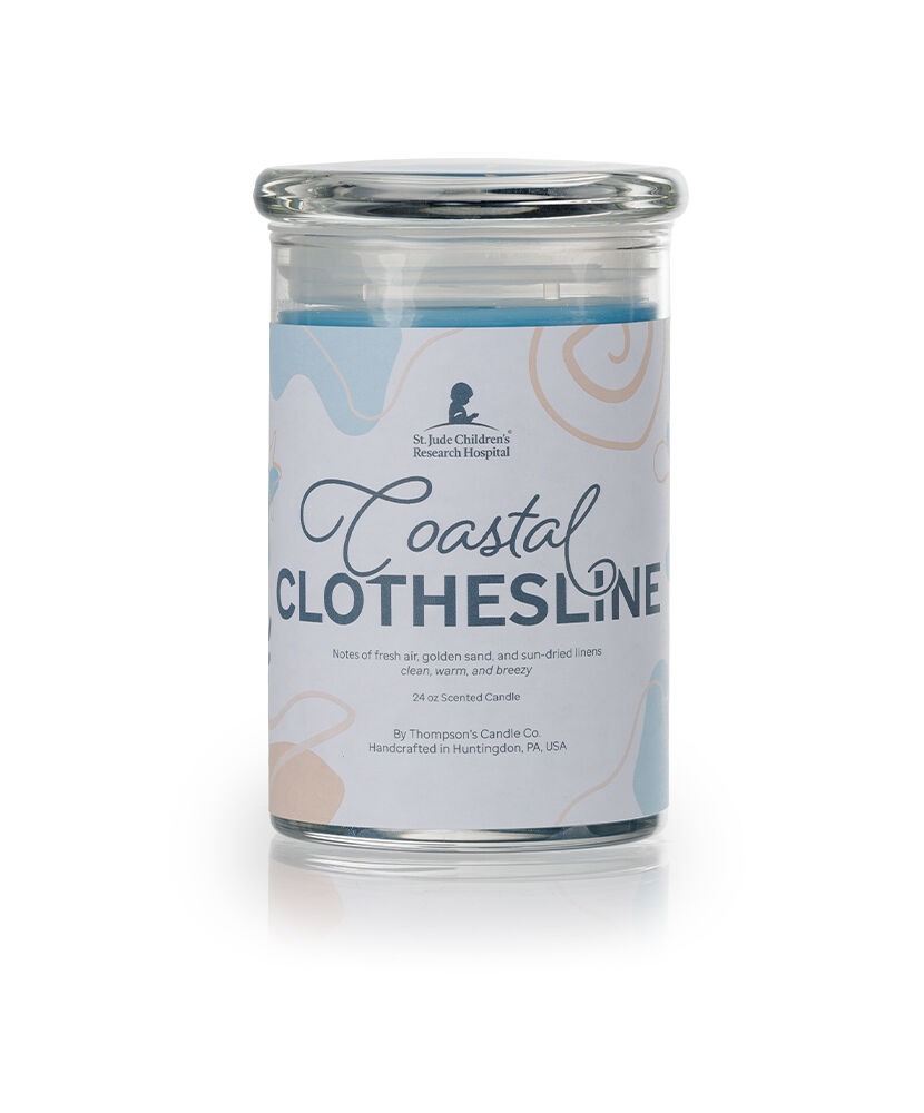 Coastal Clothesline Scented 24oz. Candle with Glass Lid